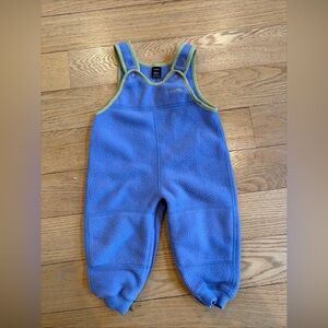 Vintage Patagonia Fleece One Piece Baby Bibs Overalls Purple 12M Made In USA